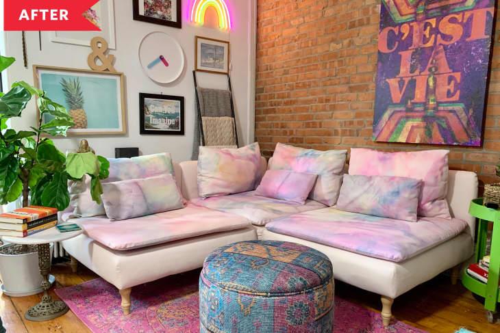 Tie-Dye Sofa DIY | Apartment Therapy
