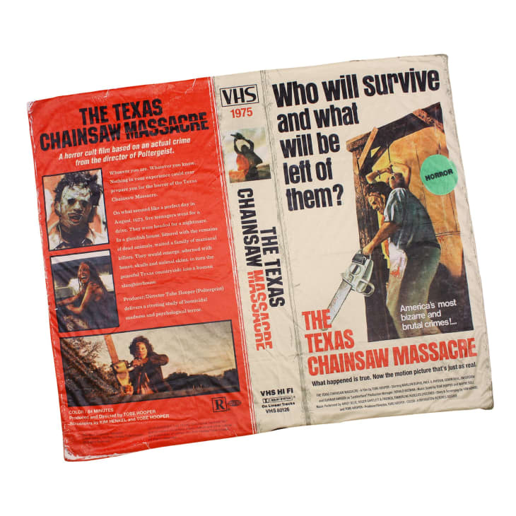 These Throw Blankets Look Like Classic Horror Movie VHS Tapes