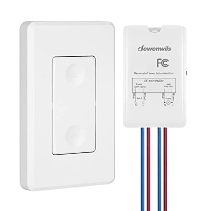 Wireless light with store wall switch