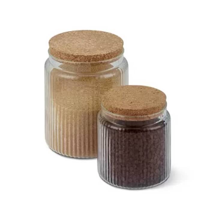 Aldi Is Selling a Chic Set of Ribbed Glass Canisters For 10 Apartment Therapy
