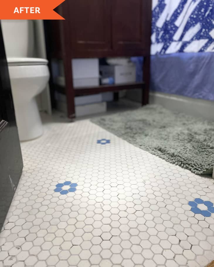 How I Clean My 100YearOld Bathroom Tile Floor Apartment Therapy