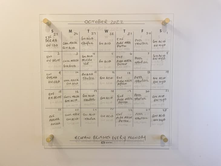 Target Quartet DryErase Board Keeps Track of My Skincare Routine