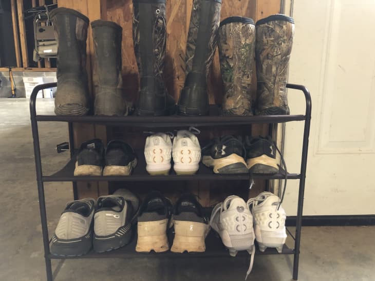 Messy shoe on sale rack