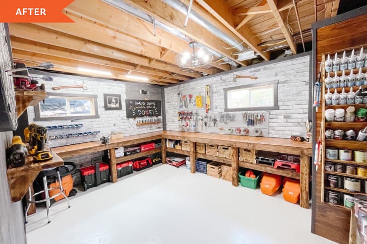 B&A: “Dumping Ground” Basement Becomes a Functional Workshop ...