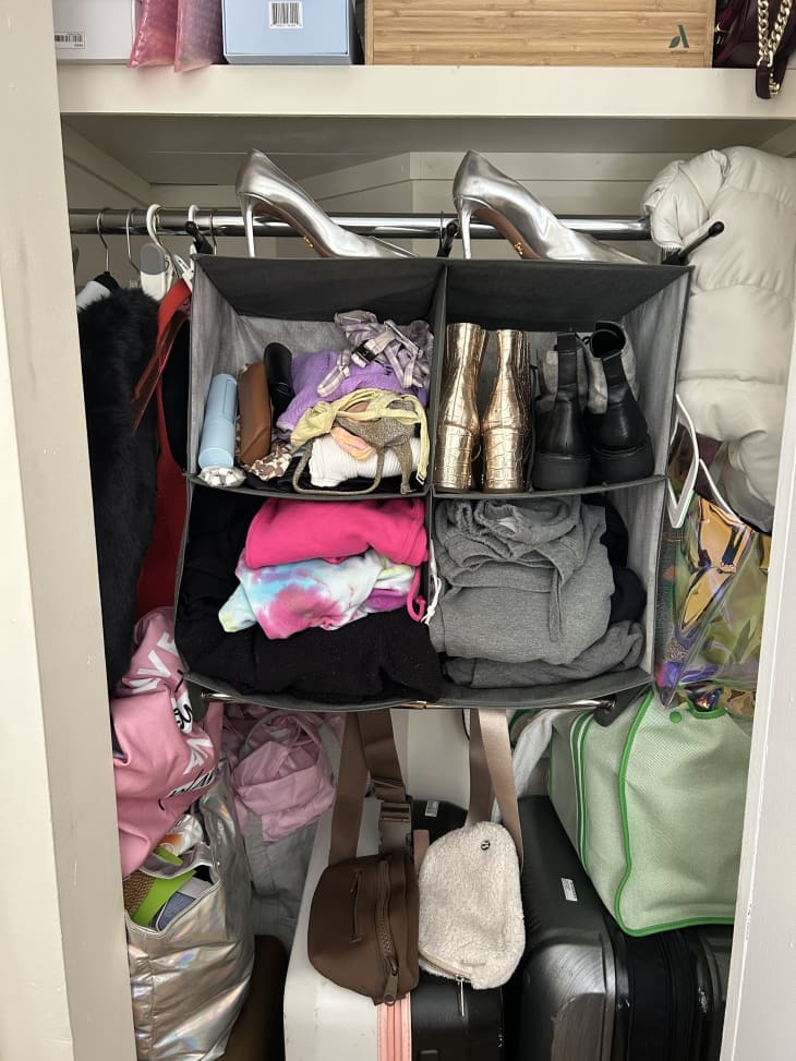 Whitmor's 4section Fabric Closet Organizer Review Apartment Therapy