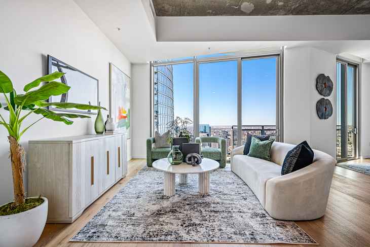 View of A Home Stager Transformed a “Lifeless” Penthouse | Apartment Therapy