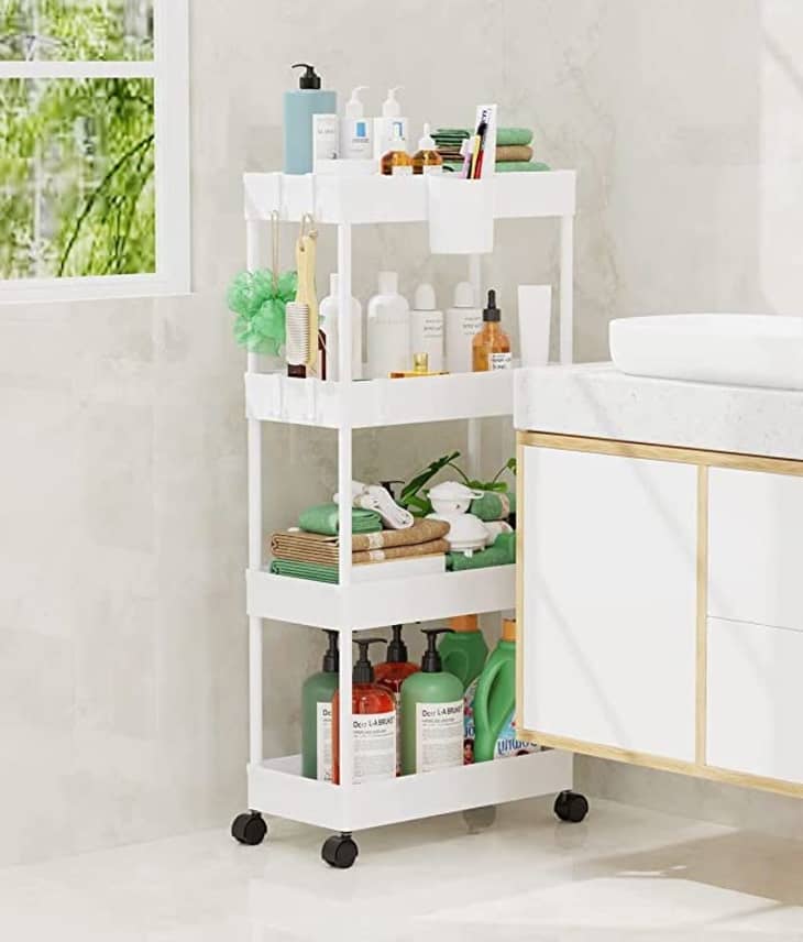 This Super Slim Rolling Cart Fits In Any Narrow Space (It's On Sale