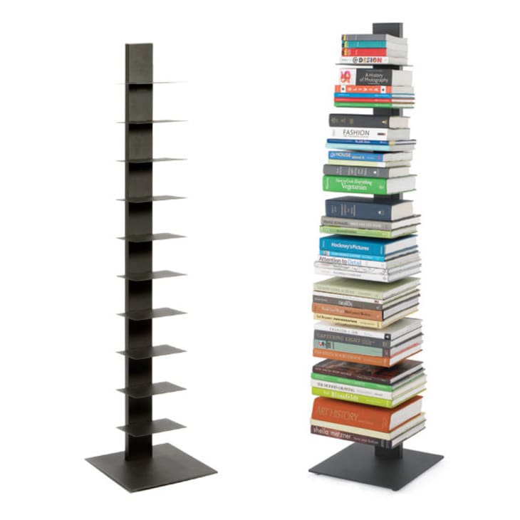 Spine tower outlet bookshelf