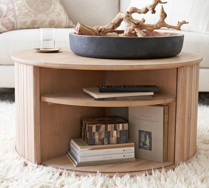 Tambour discount end table