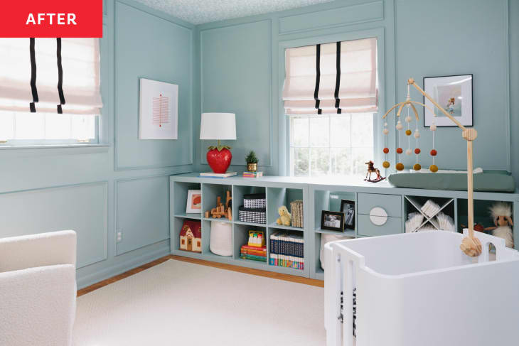 Before & After: A Tiny Office Becomes a Sweet Nursery Built Around IKEA ...