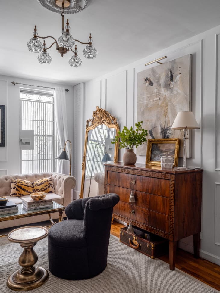 This Amazon Chandelier Gave My Living Room a Touch of Paris | Apartment ...