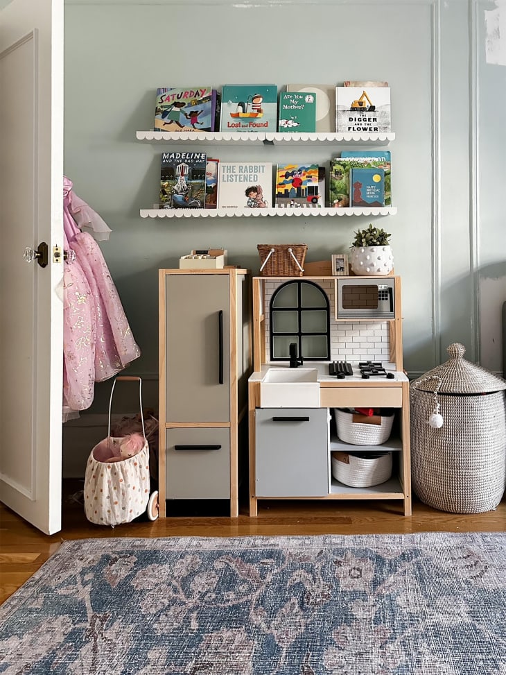 This IKEA MOSSLANDA Hack Turns a Simple Picture Ledge into a Trendy Shelf Apartment Therapy