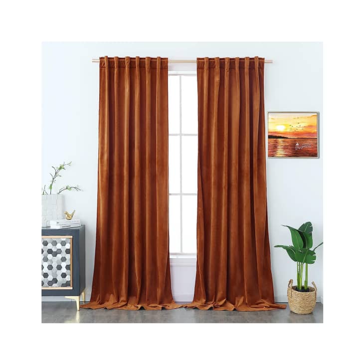 Timeper Burnt Orange Velvet Curtains Review For 2024 Apartment Therapy   Timeper Burnt Orange Velvet Curtains