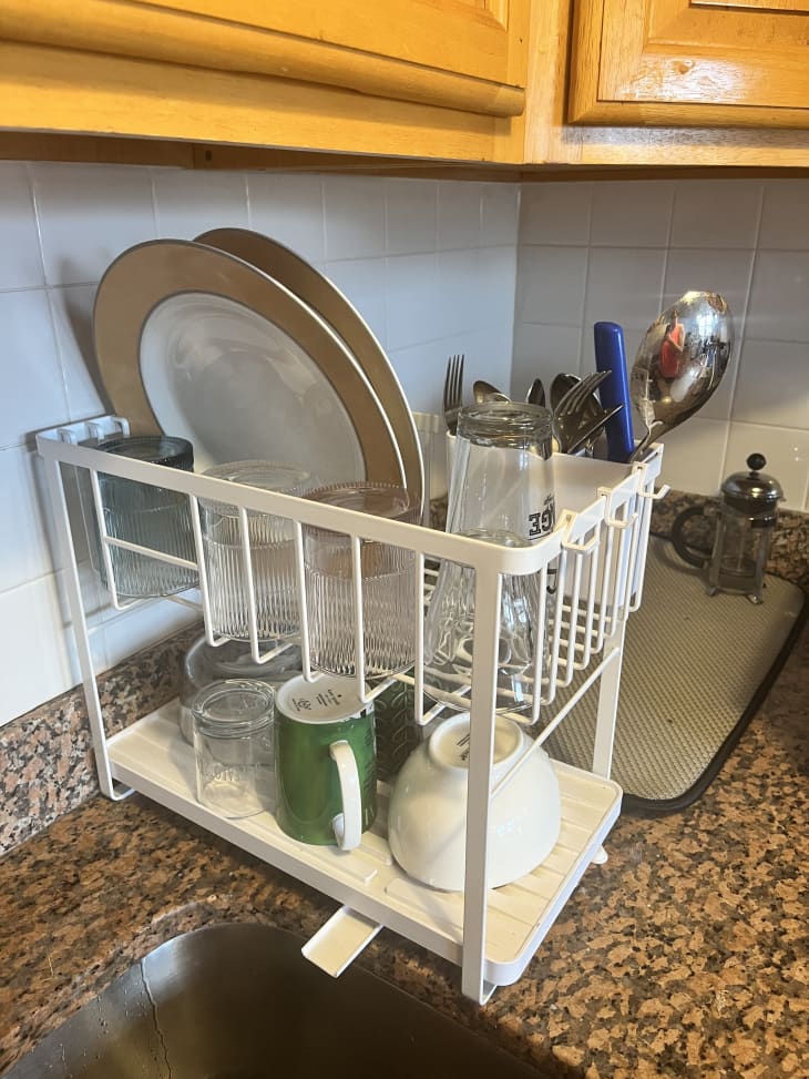 Yamazaki Two Tier Dish Rack Review I Tried It Apartment Therapy