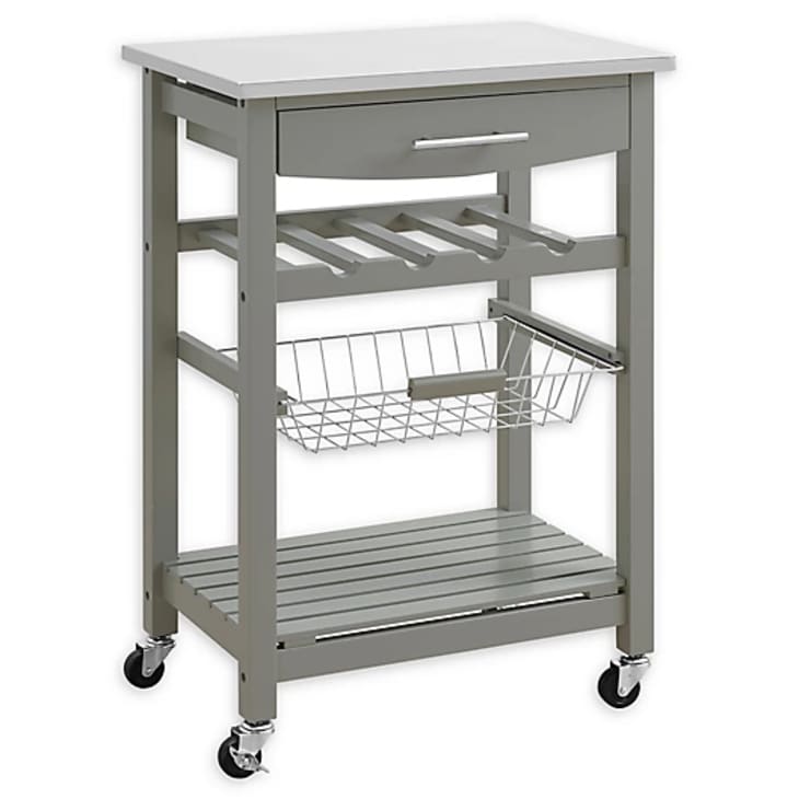 Product Image: Linon Home Keagan Kitchen Cart in Grey