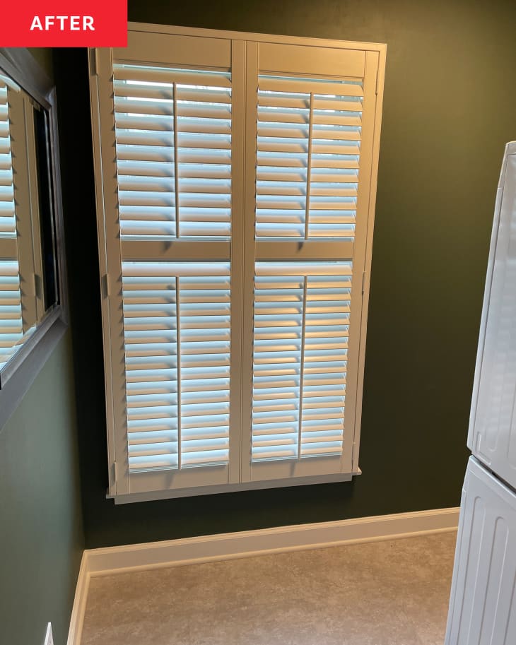 large window in laundry room