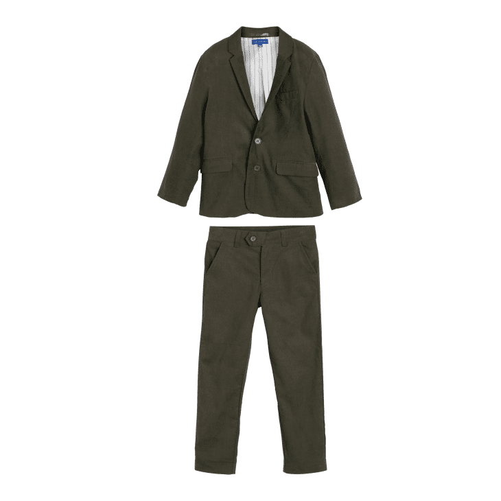 Maison Me Adam Cord Suit in Evergreen at Maisonette
