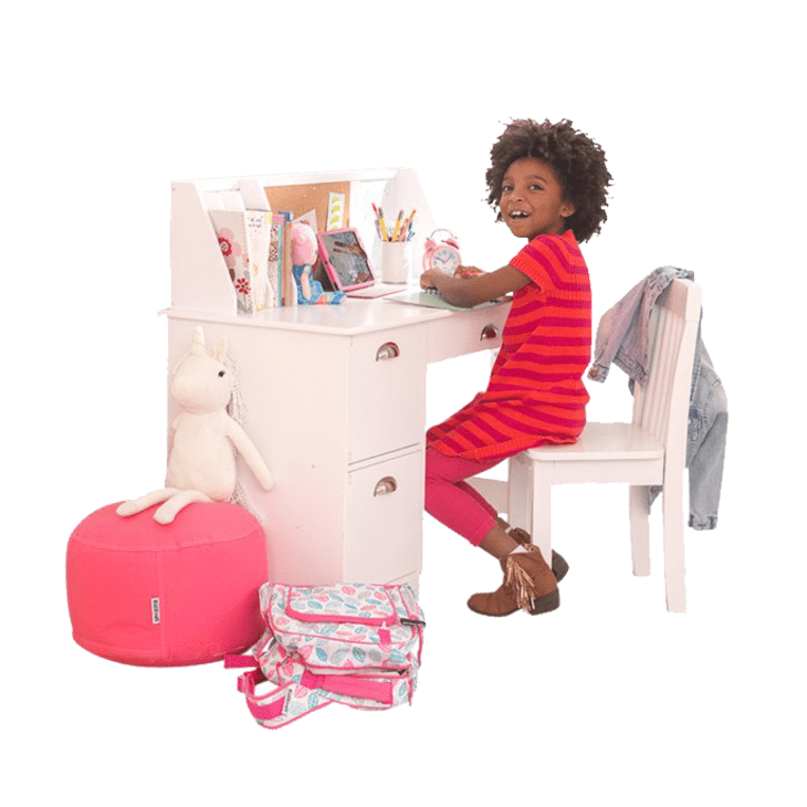 KidKraft Children's Study Desk with Chair in White at Walmart