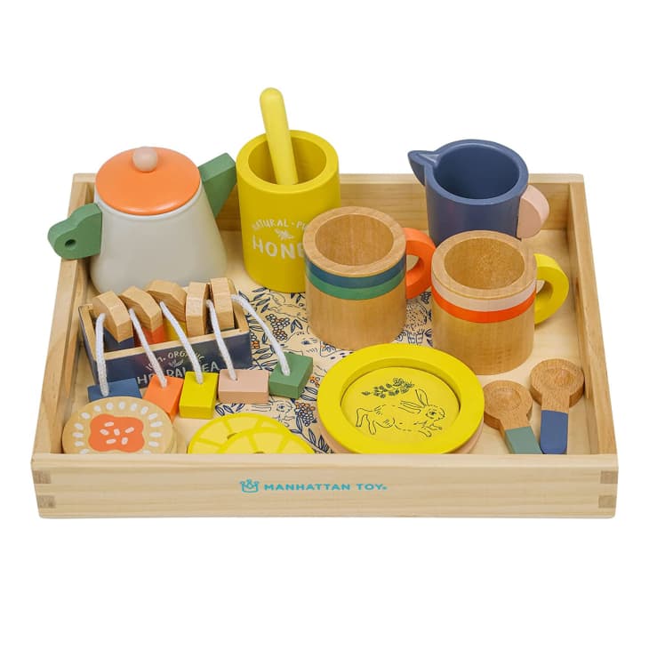 Product Image: Manhattan Toy Flora & Fauna Toddler & Kids Pretend Play 23-Piece Wooden Tea Set