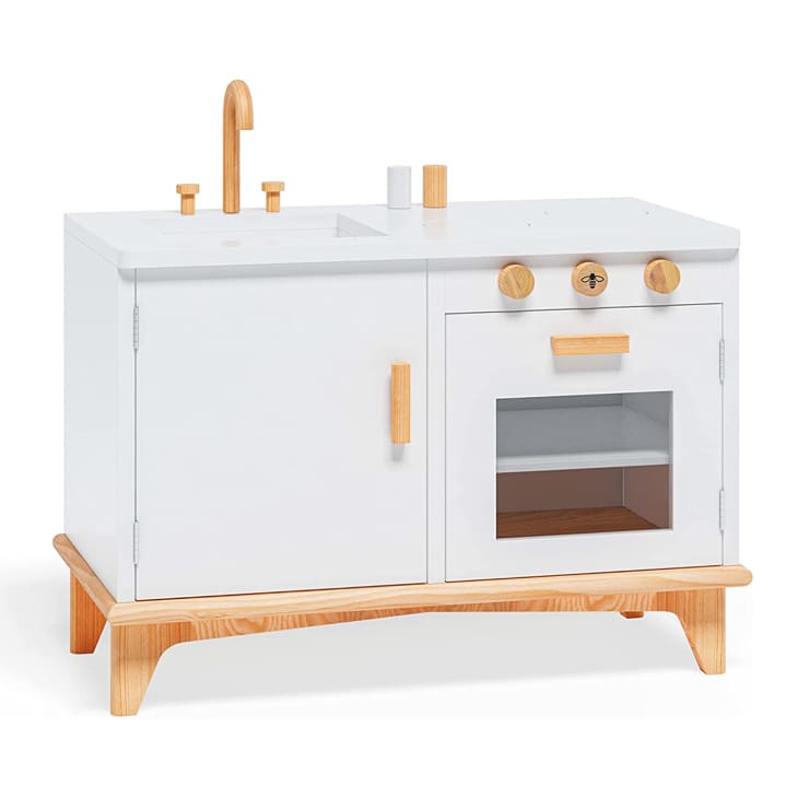 Be Mindful Vintage Wooden Play Kitchen at Amazon