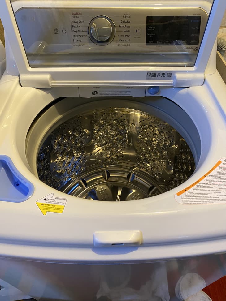 LG washing machine interior