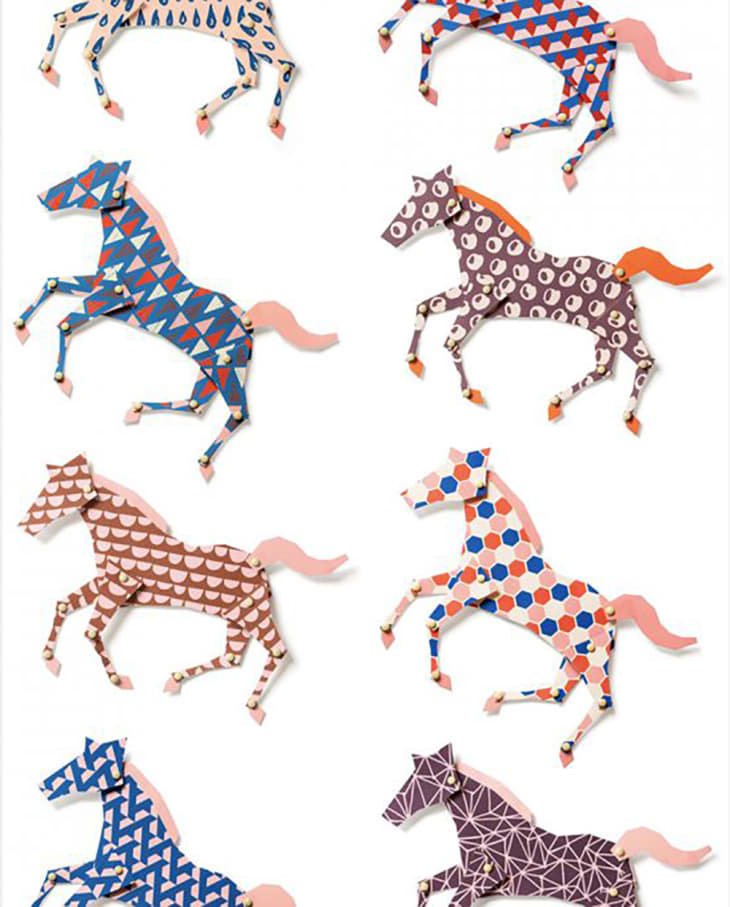 Product photo of Studio Ditte 3D wallpaper with horse pattern