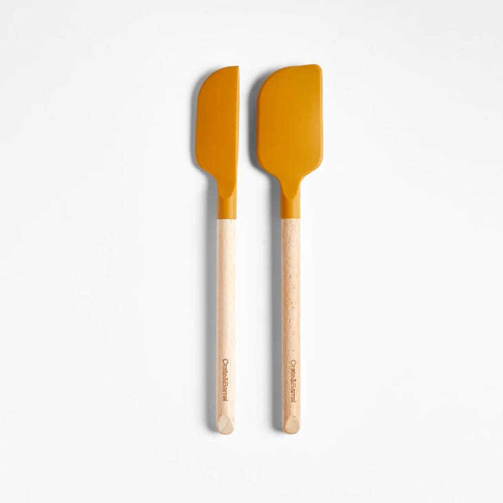 Product Image: Wood and Yellow Silicone Mini Spatulas, Set of 2