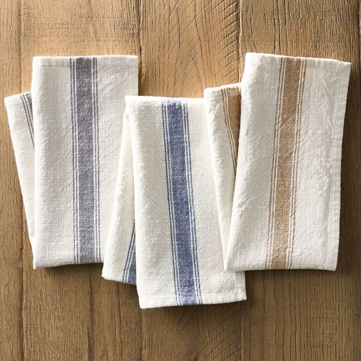French Striped Organic Cotton Napkins - Set of 4 at Pottery Barn