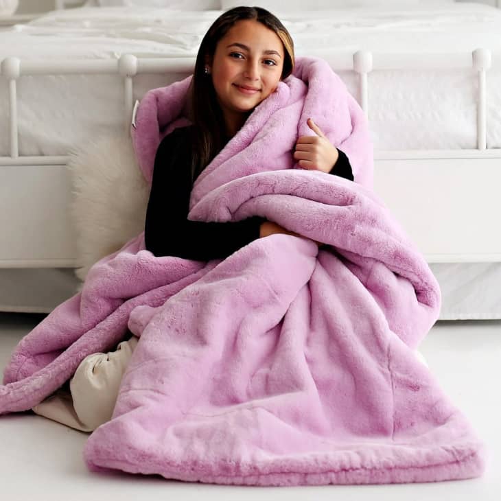 Lush Pink Lavender Blanket at Minky Couture