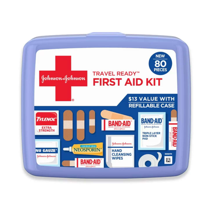 Product Image: Johnson & Johnson Travel Ready Portable Emergency First Aid Kit, 80 pieces
