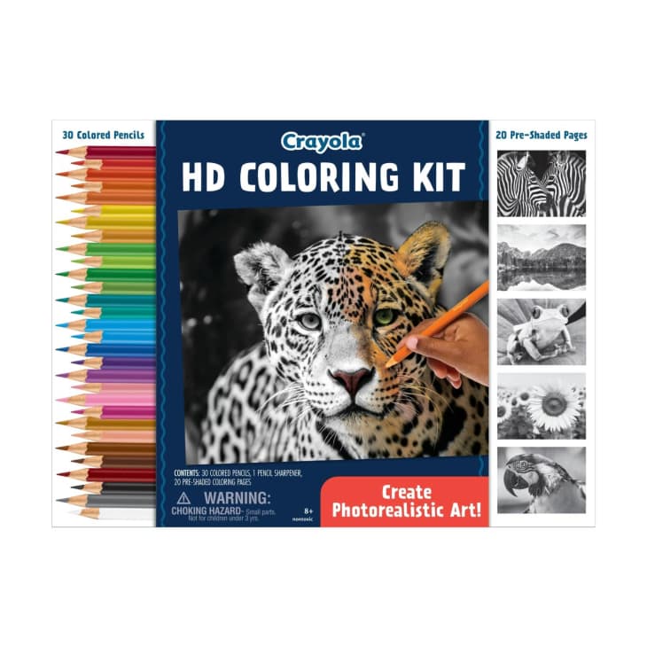 Product Image: Crayola HD Coloring Kit, 30 Colored Pencils & 20 Premium Coloring Pages