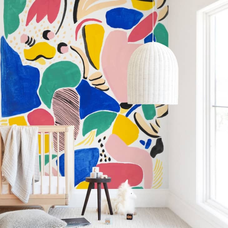 Minted abstract wallpaper mural