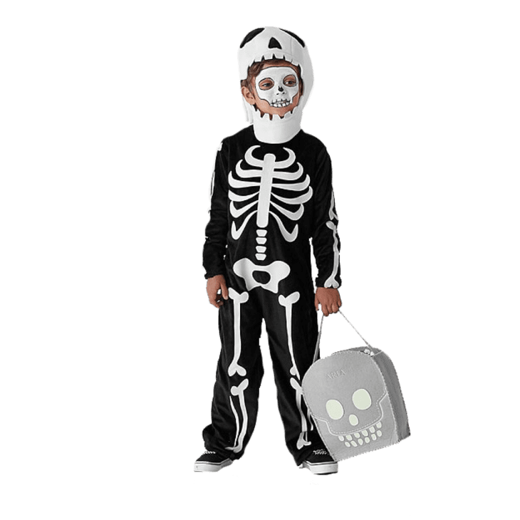 Happy Halloween Boys Black Glow In The Dark Skull T-Shirt 
