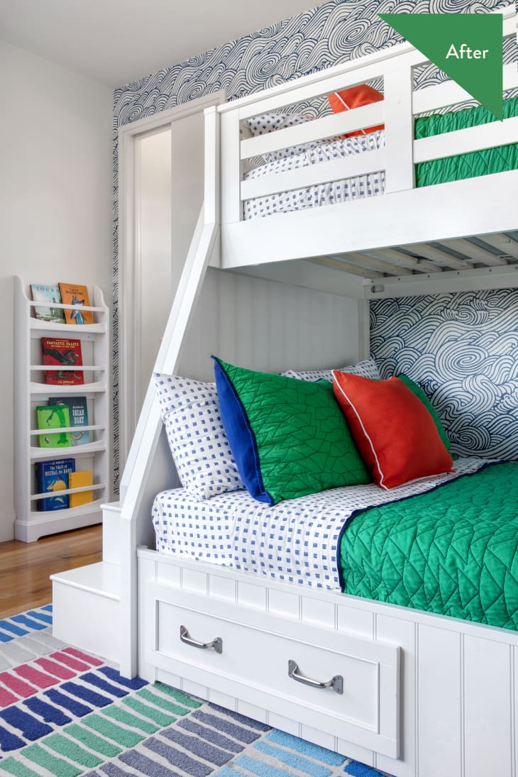 Before & After: A Drab Austin Kids Bedroom Gets a Massively Colorful  Upgrade with Custom Storage | Cubby