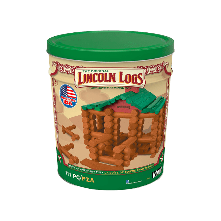 Lincoln Logs Anniversary Tin at Amazon