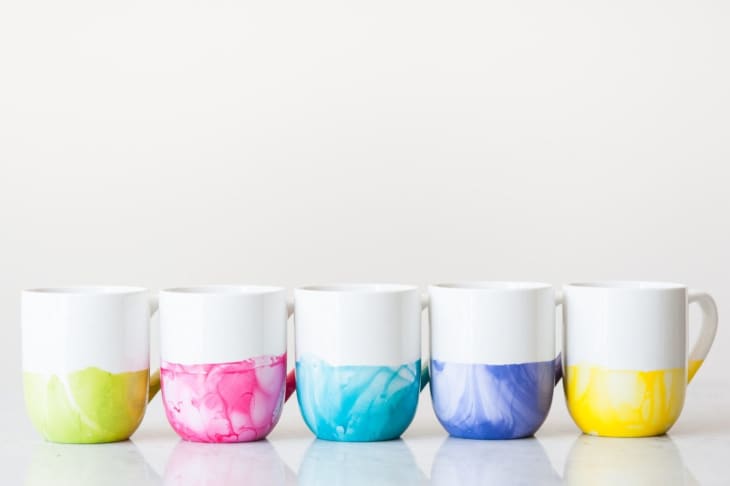 dip-dyed mugs