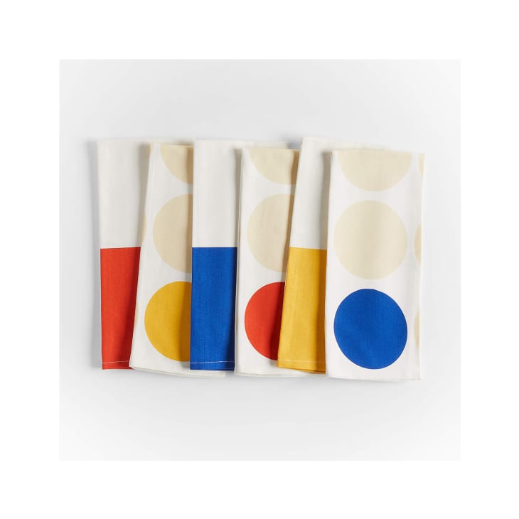 Personalized Colorblock Cotton Dish Towels, Set of 3 by Molly Baz at Crate & Barrel