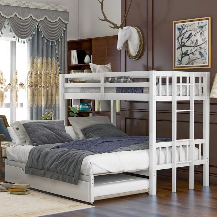 Twin Over Pull-Out Bunk Bed with Trundle at Walmart