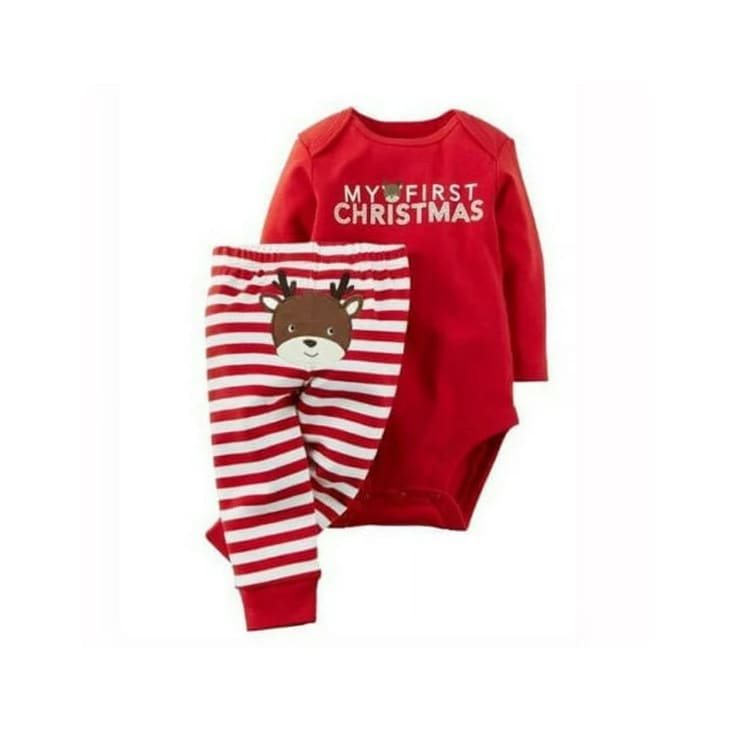 Product Image: First Christmas Romper + Pants Bodysuit