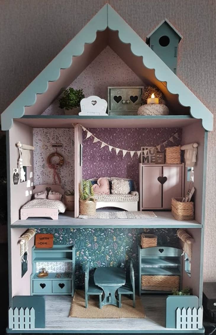 Wallpapered Doll House