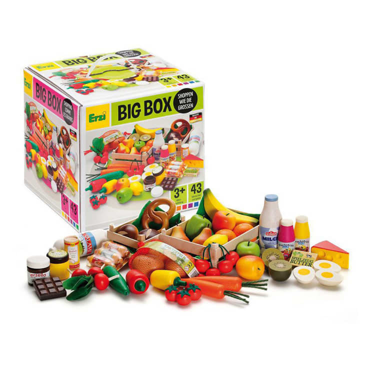 Wooden toy kitchen food top