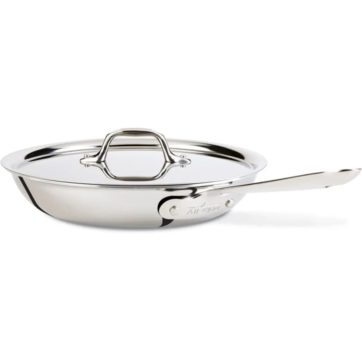 10-Inch Stainless-Steel Fry Pan with Lid (Packaging Damage) at Home & Cook Groupe SEB Brands