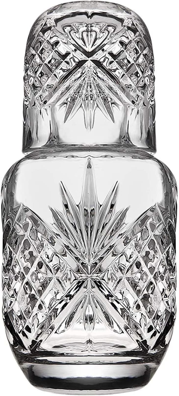Product Image: Crystal Bedside Night Carafe Pitcher and Tumbler Glass Set