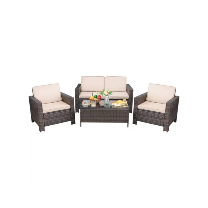 Lacoo Rattan Furniture Set, 4-Piece at Walmart