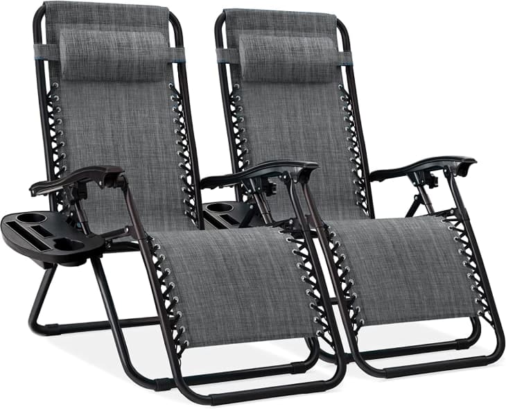 Product Image: Adjustable Steel Mesh Zero Gravity Lounge Chair Recliners (Set of 2)