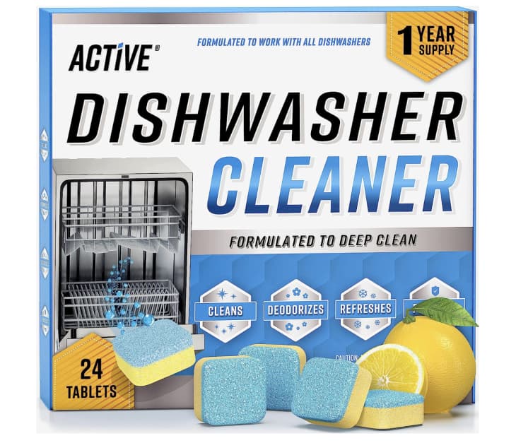 Active Dishwasher Cleaner and Deodorizer Tablets, 24-Pack at Amazon