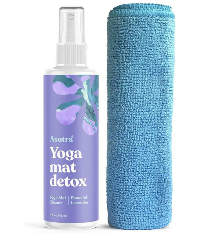 Asutra Yoga Mat Cleaner with Microfiber Towel at Amazon