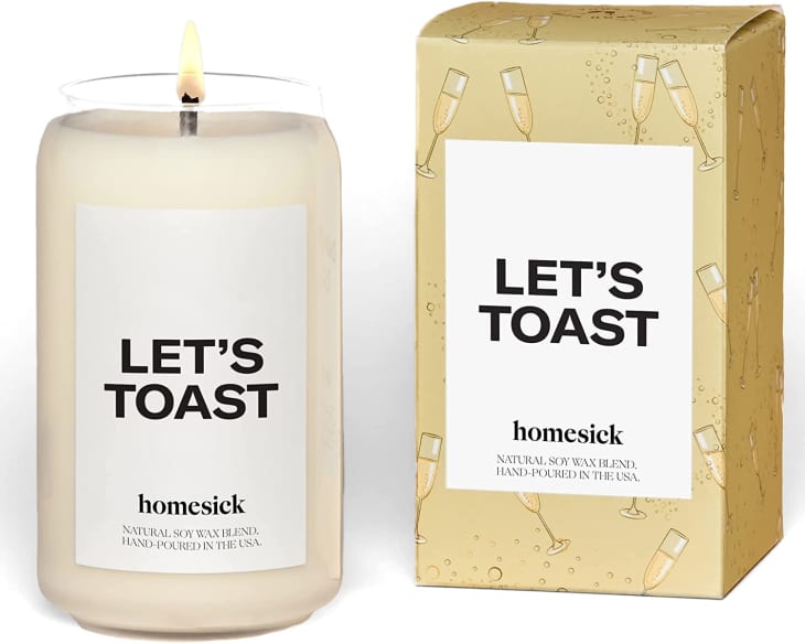 Homesick Let's Toast Candle at Amazon