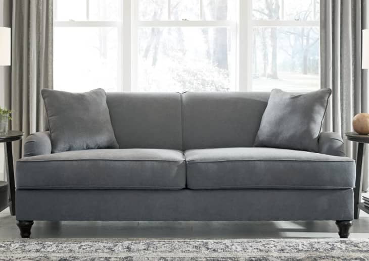 English Roll Arm Sofa + New Throw Pillows - So Much Better With Age