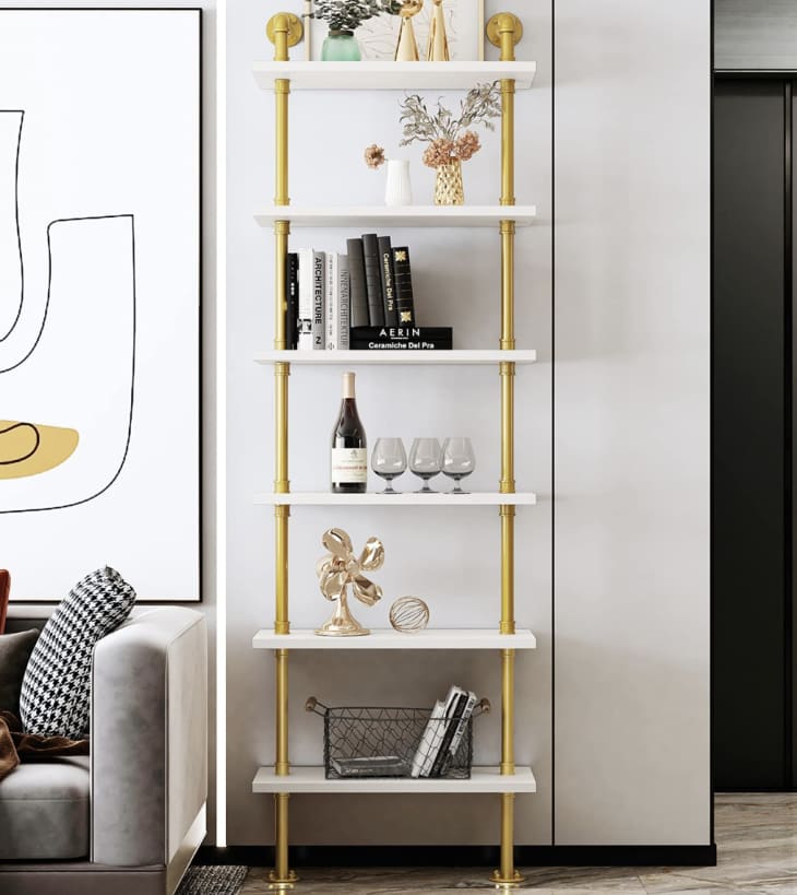 BOSURU 6-Shelf Modern Ladder Bookcase at Amazon